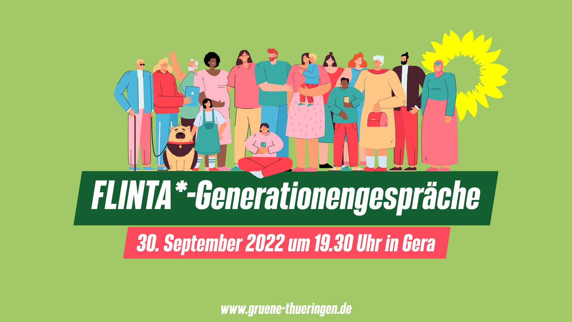 Sharepic mit den Daten des Treffs: 30. September 2022 um 19.30 Uhr in Gera