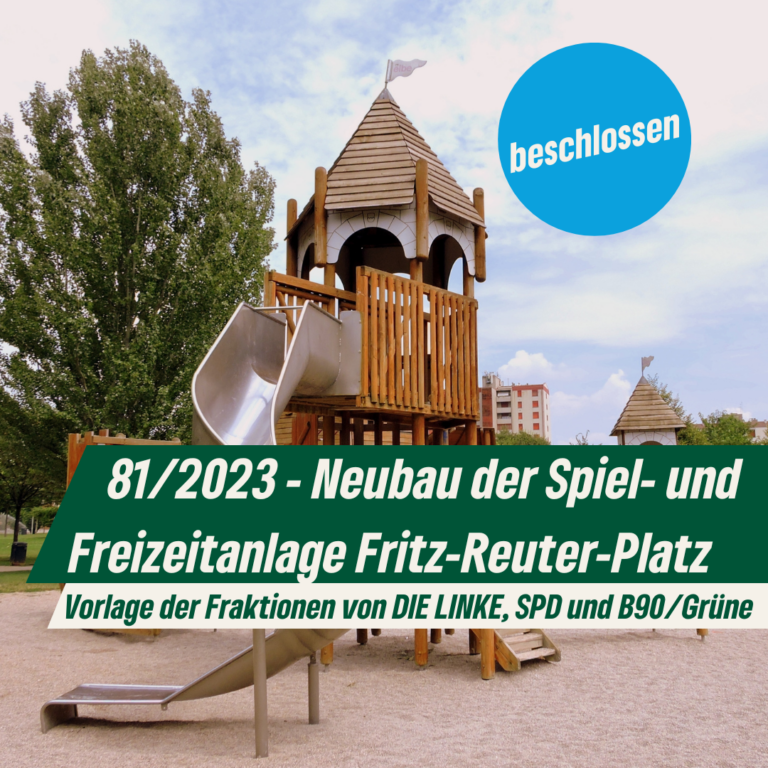 Ein neuer Spielplatz auf dem Fritz-Reuter-Platz